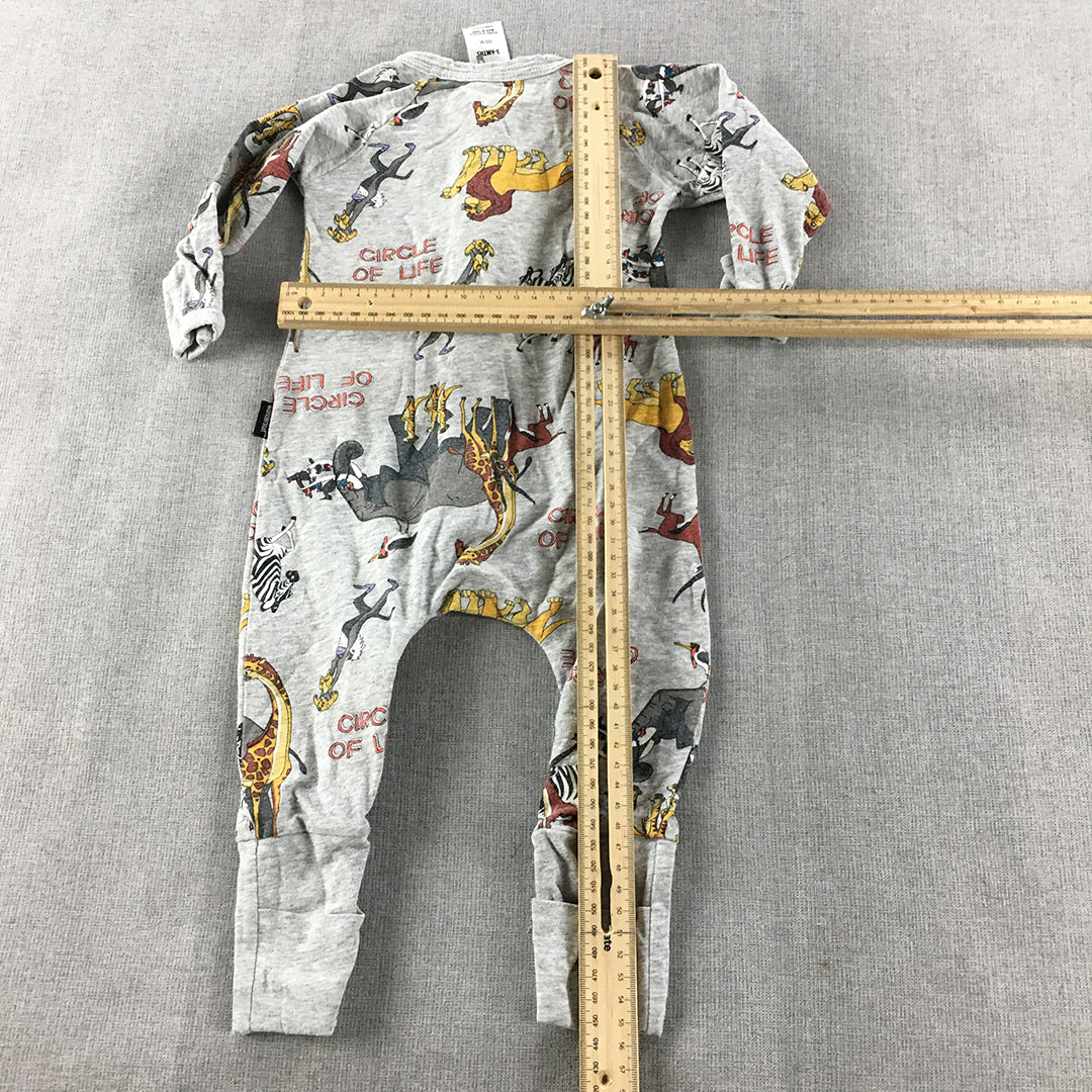 Bonds Disney The Lion King Baby Romper Jumpsuit Size 00 (3 - 6 Months) Grey