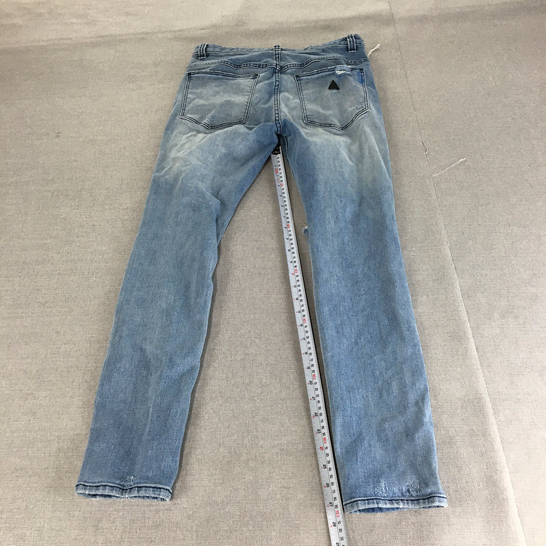 Abrand Jeans Womens Size 29 x 32 Dropped Slim Light Wash Denim Blue