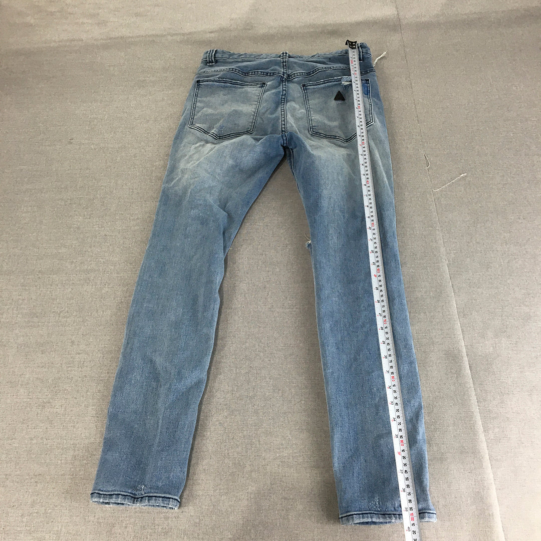 Abrand Jeans Womens Size 29 x 32 Dropped Slim Light Wash Denim Blue