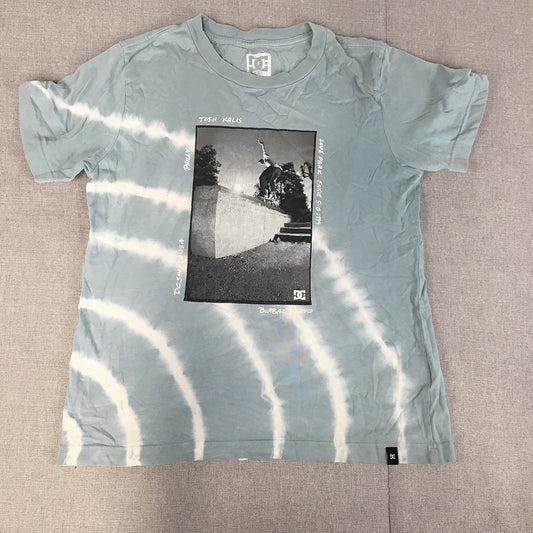 DC Skate Co Kids Boys T-Shirt Youth Size M (10 - 12 Years) Blue Tie Dye