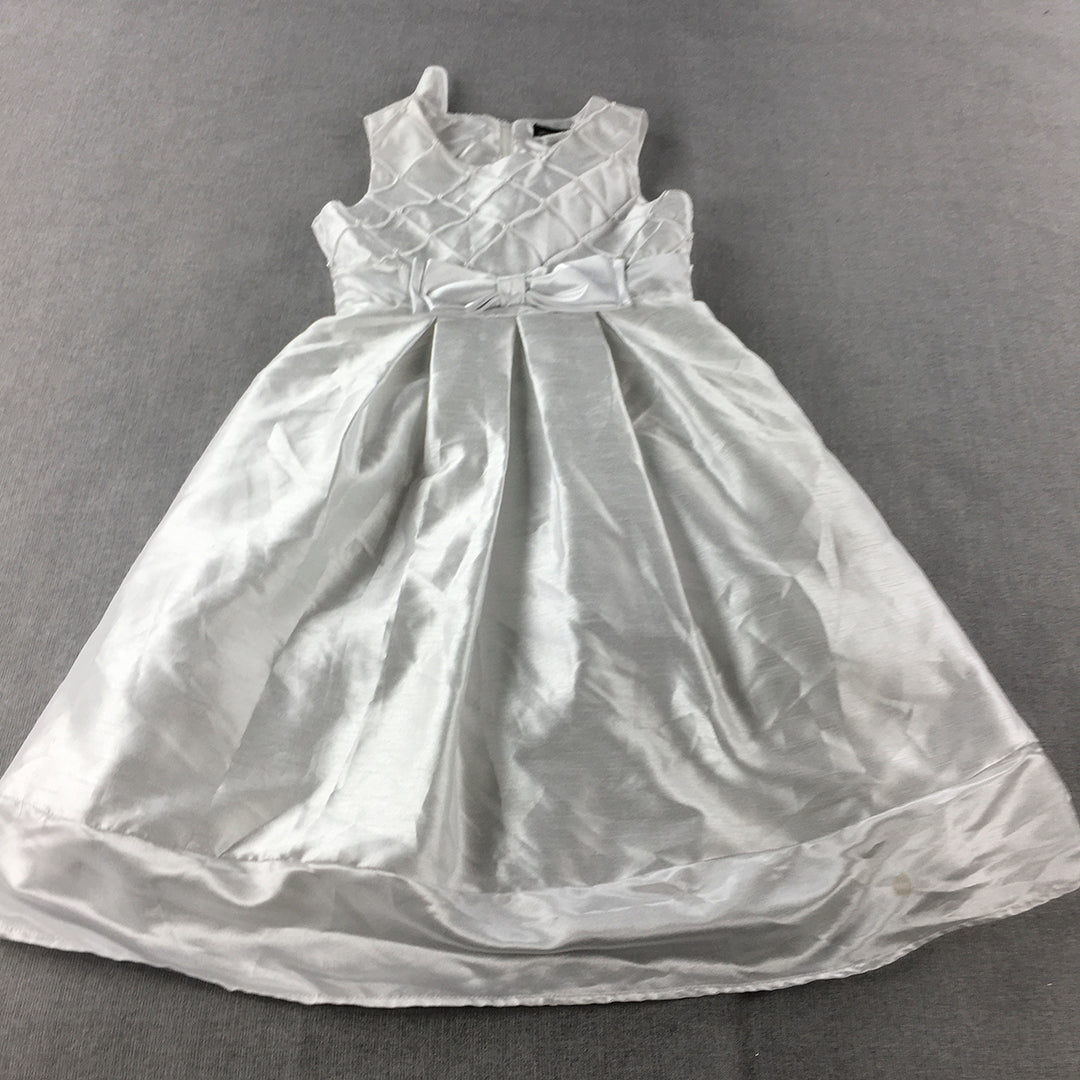 Disorderly Kids Girls Dress Size 10 Silver Sleeveless Ball Gown