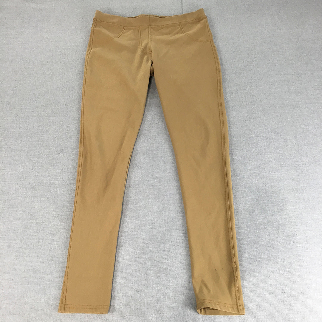 H&M Womens Legging Jeans Size XL Brown Skinny Stretch Denim