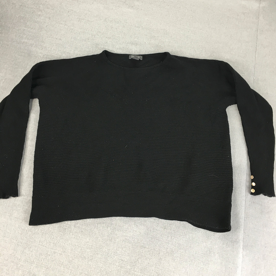 Primark Womens Knit Sweater Size L Black Pullover Jumper