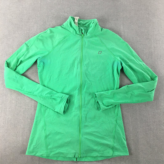 Lorna Jane Womens Jacket Size L Green Zip-Up Logo Windbreaker Coat