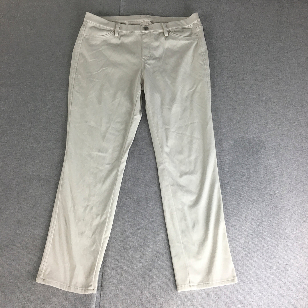 Uniqlo Womens Skinny Jeans Size M (W28) Grey Light Wash Stretch Denim