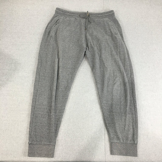 Zara Mens Tracksuit Pants Size L Grey Drawstring Pockets Joggers