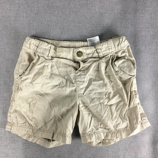 H&M Kids Boys Shorts Size 7 - 8 Years Brown Pockets Elastic Waist