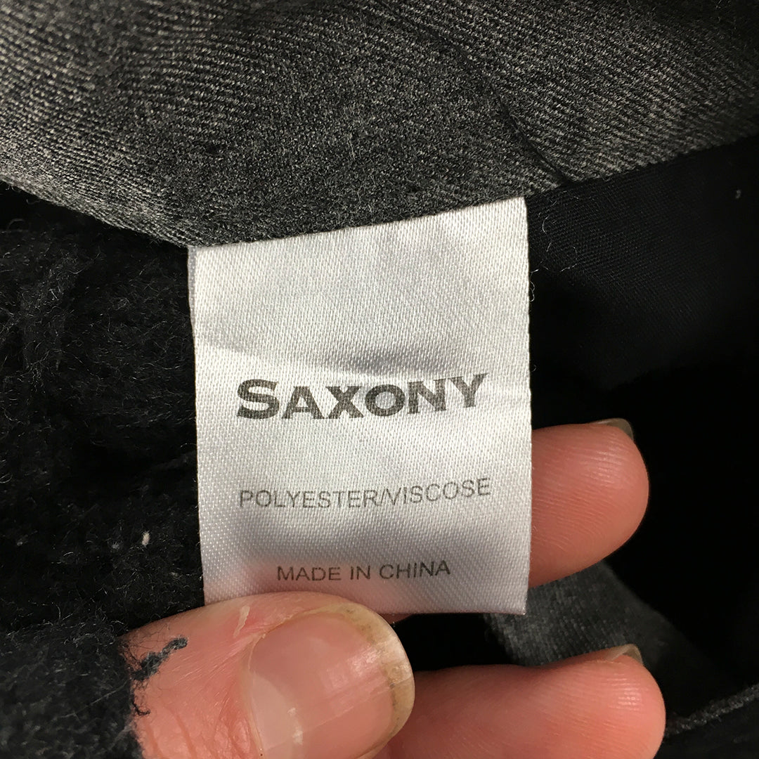 Saxony Mens Chino Shorts Size 32 Black Pockets