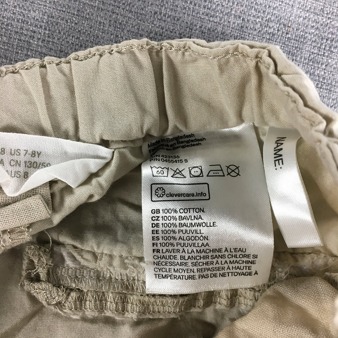 H&M Kids Boys Shorts Size 7 - 8 Years Brown Pockets Elastic Waist