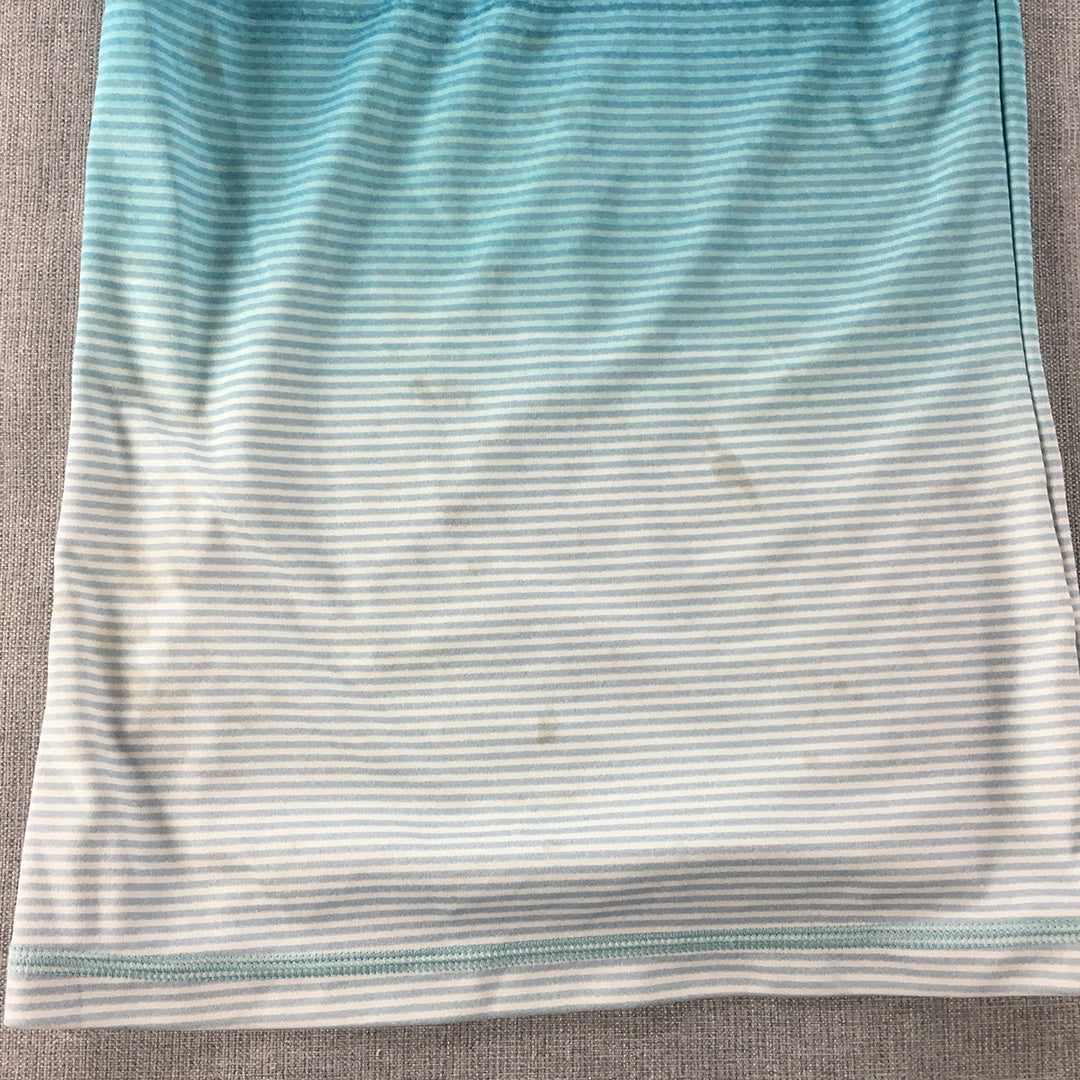 Adidas Kids Boys Tank Top Size 9 - 10 Years White Blue Logo Shirt