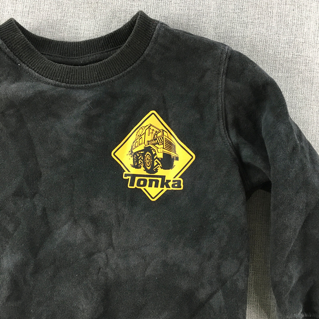 Tonka Trucks Kids Boys Sweater Suze 2 Grey Stone Wash Crew Neck Jumper