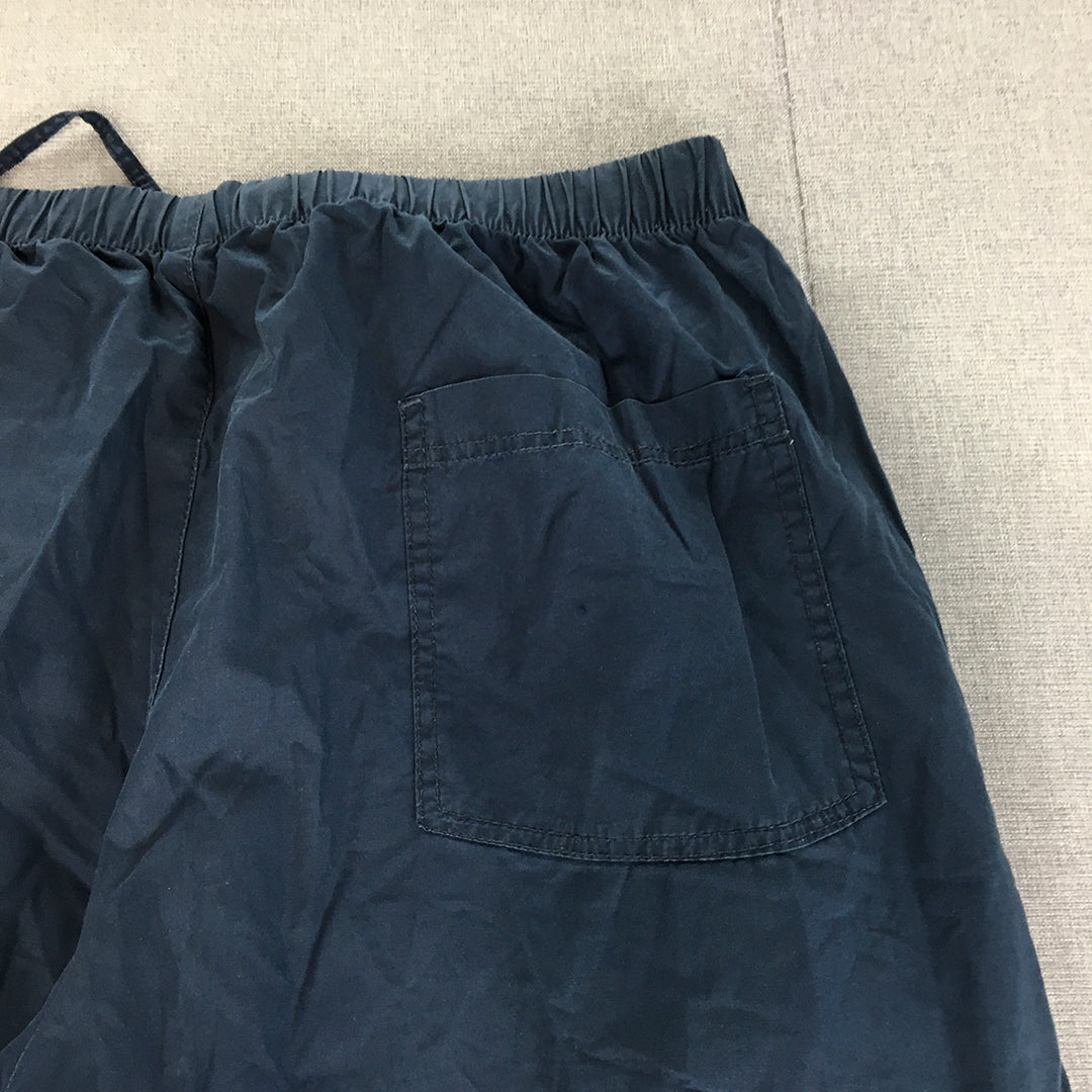 Beevee Mens Pants Size 3XL Blue Elastic Waist Pockets