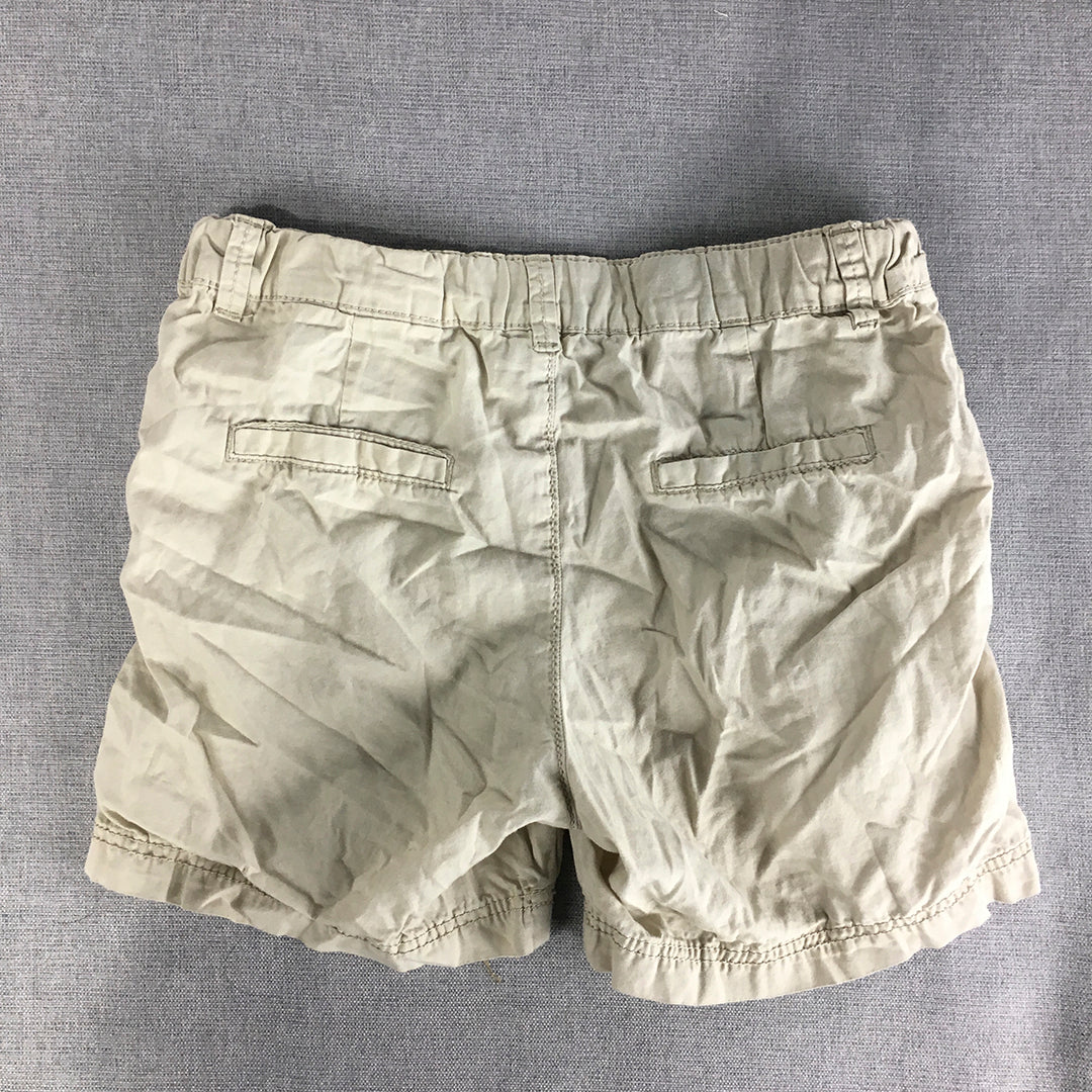 H&M Kids Boys Shorts Size 7 - 8 Years Brown Pockets Elastic Waist