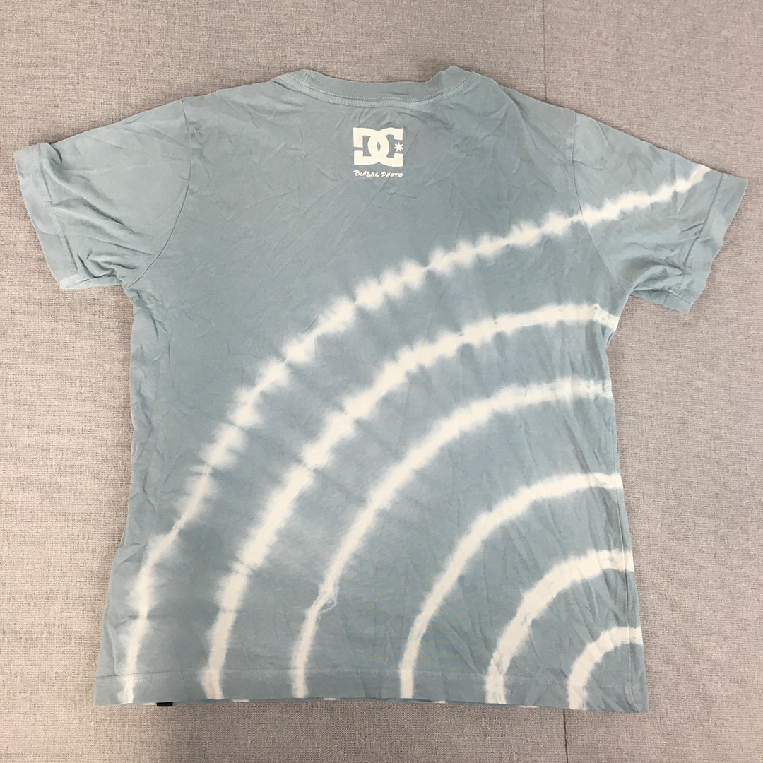 DC Skate Co Kids Boys T-Shirt Youth Size M (10 - 12 Years) Blue Tie Dye