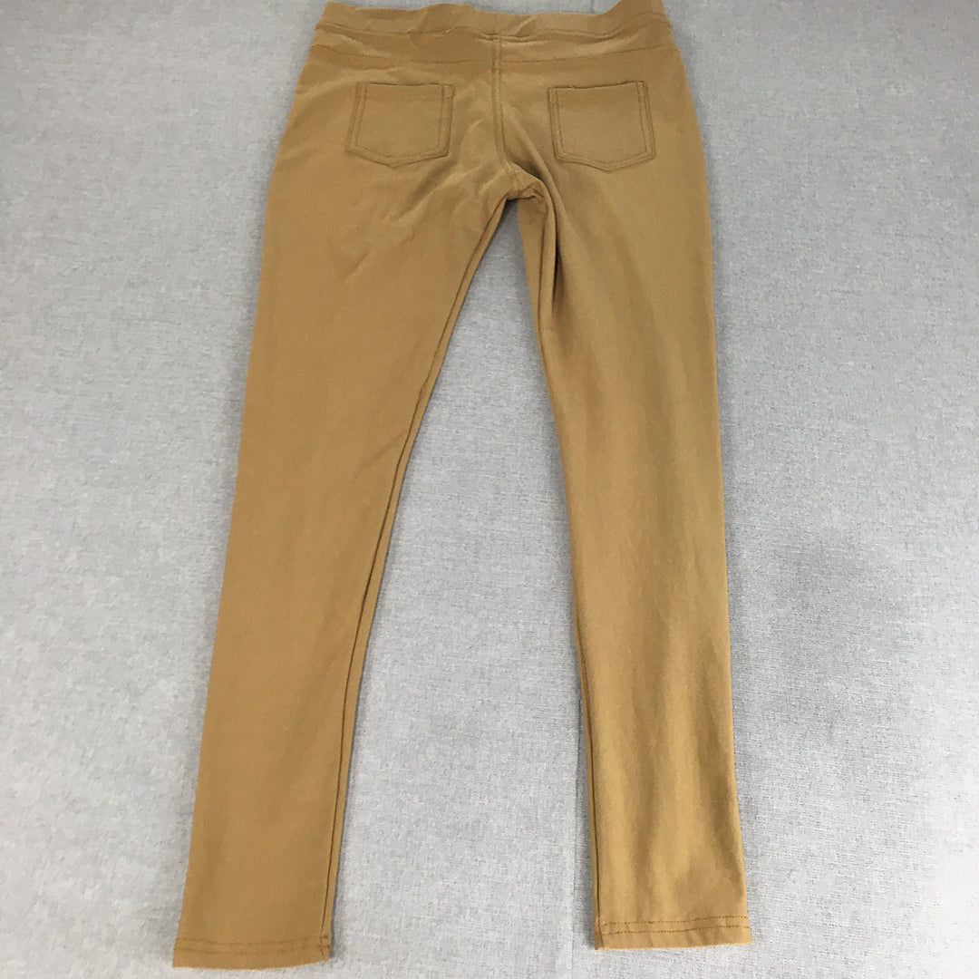 H&M Womens Legging Jeans Size XL Brown Skinny Stretch Denim