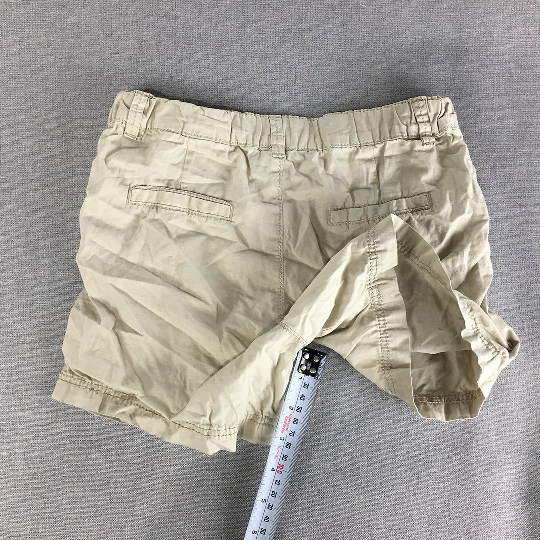 H&M Kids Boys Shorts Size 7 - 8 Years Brown Pockets Elastic Waist