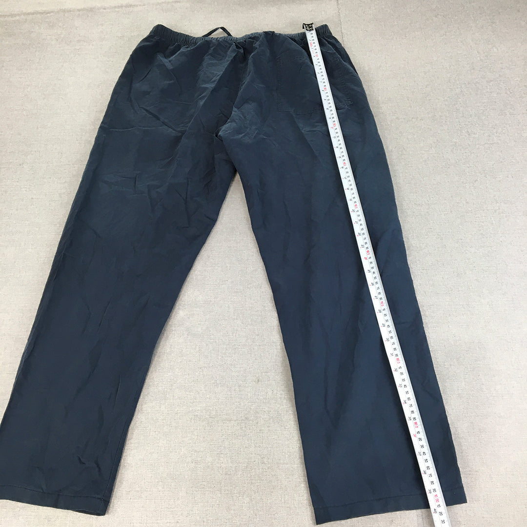 Beevee Mens Pants Size 3XL Blue Elastic Waist Pockets