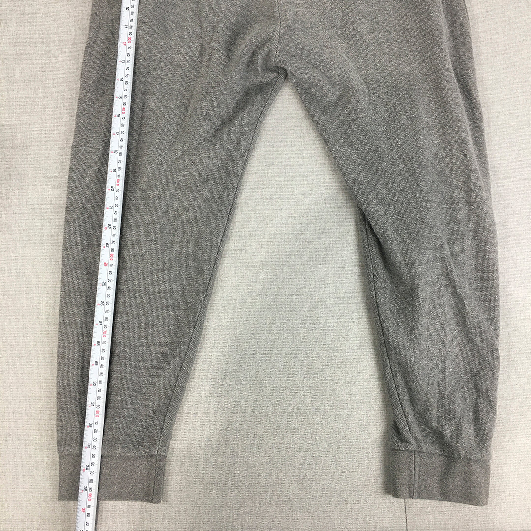 Zara Mens Tracksuit Pants Size L Grey Drawstring Pockets Joggers