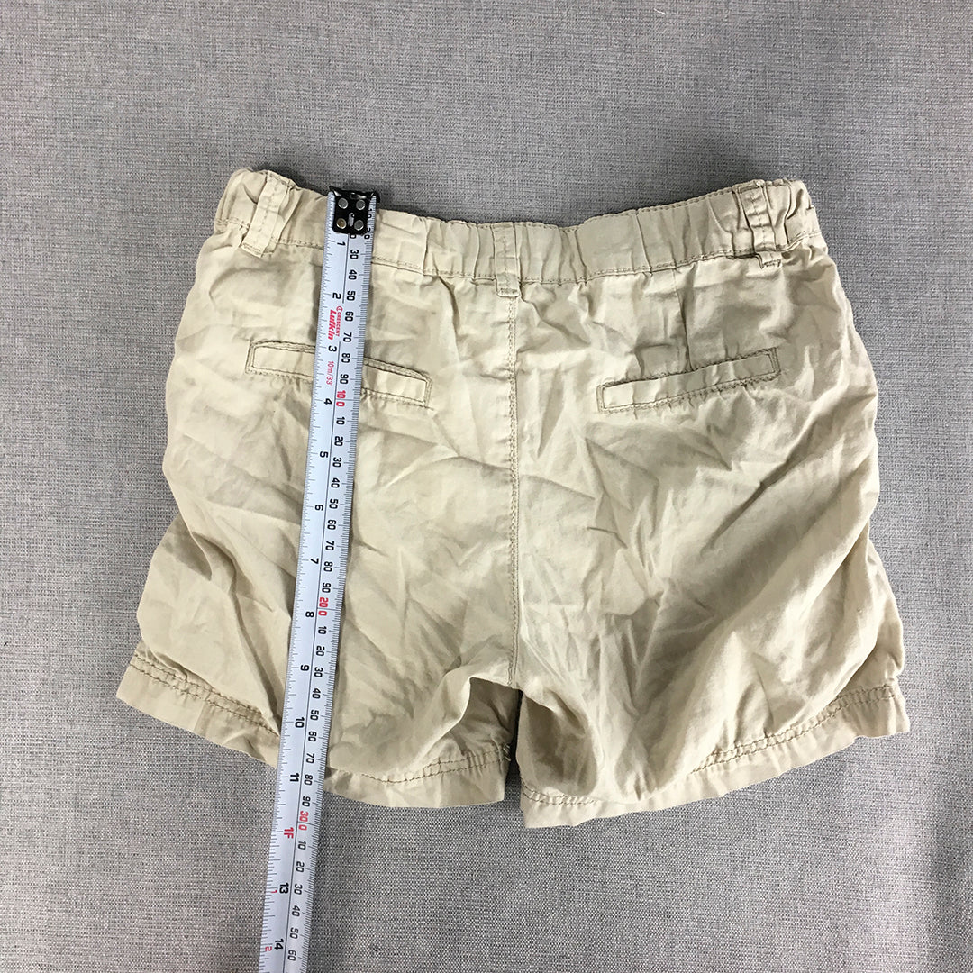 H&M Kids Boys Shorts Size 7 - 8 Years Brown Pockets Elastic Waist