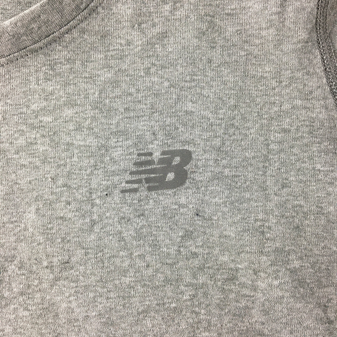 New Balance Womens T-Shirt Size XS Grey Short Sleeve Logo Top