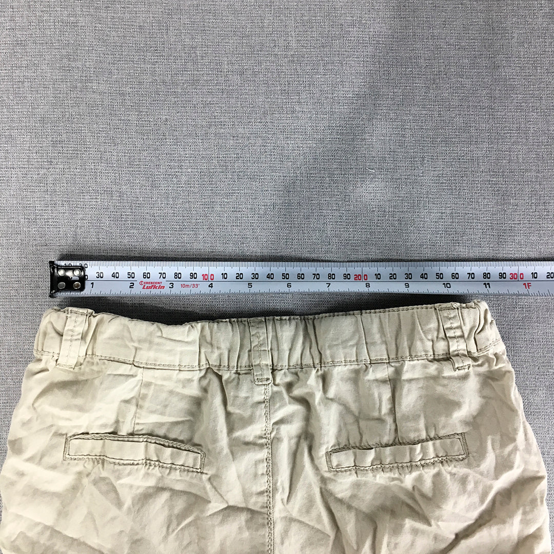 H&M Kids Boys Shorts Size 7 - 8 Years Brown Pockets Elastic Waist