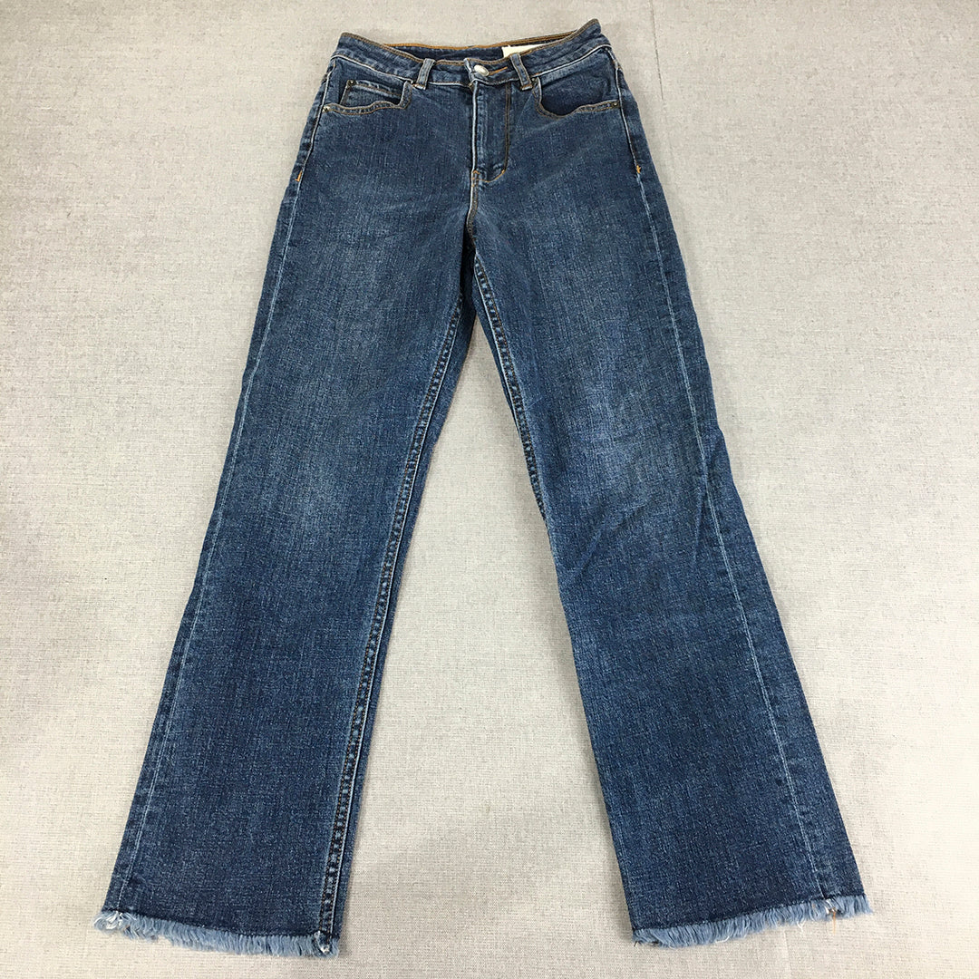 Sass & Bide Womens Jeans Size 24 Blue Electric Feels Straight Leg Denim