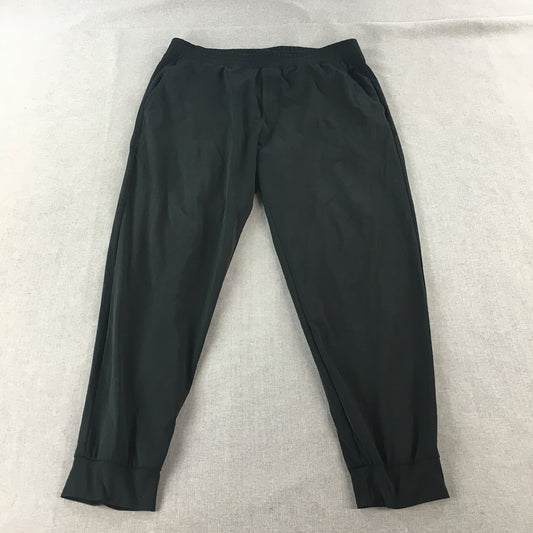 Uniqlo AIRism Mens Jogger Pants Size XL Black Elastic Waist Tracksuit