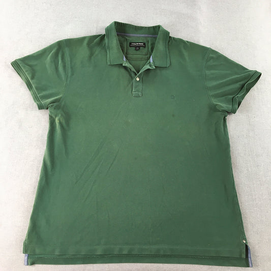 Country Road Mens Polo Shirt Size 2XL Green Logo Collared Short Sleeve Rugby