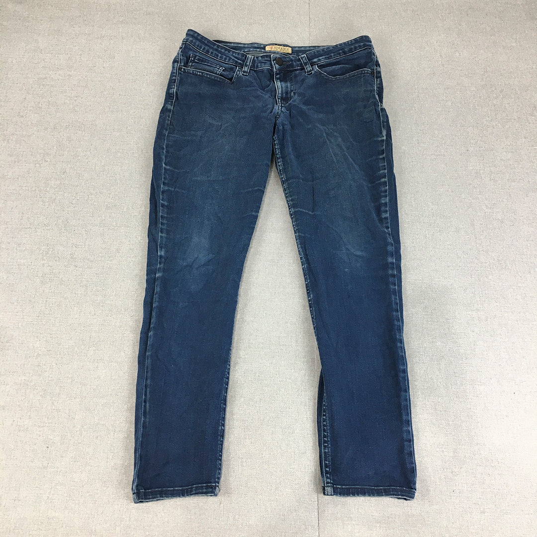 Guess Womens Power Skinny Jeans Size 30 Dark Wash Stretch Denim Blue