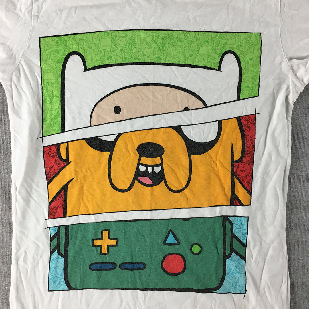 Adventure Time Mens T-Shirt Size XXS White Short Sleeve Crew Neck Tee