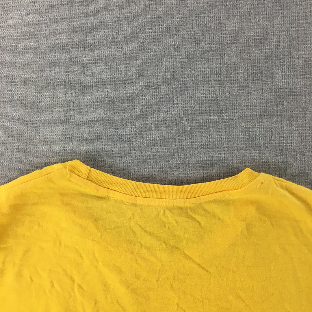 Minecraft Kids Boys T-Shirt Youth Size L (12 - 14 Years) Yellow Short Sleeve