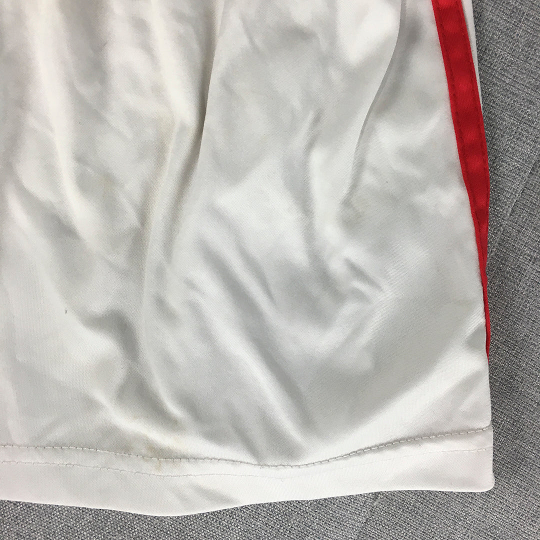 Manchester United Kids Boys Shorts Size S (6 - 8 Years) White 9 Football