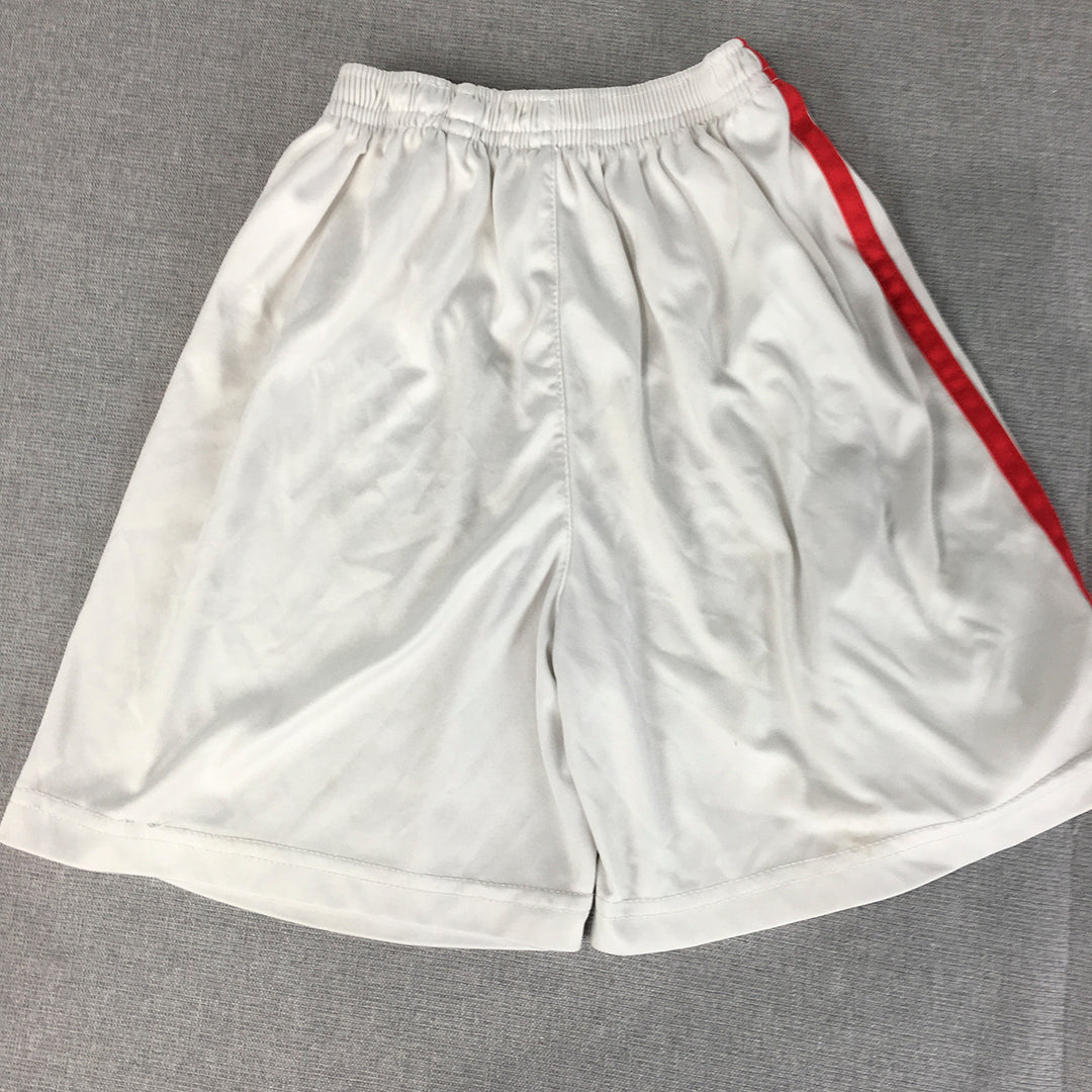 Manchester United Kids Boys Shorts Size S (6 - 8 Years) White 9 Football