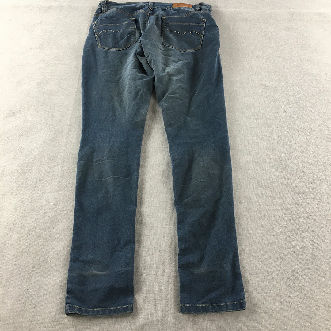 Numero Uno Womens Skinny Jeans Size 30 x 31 Blue Stretch Denim