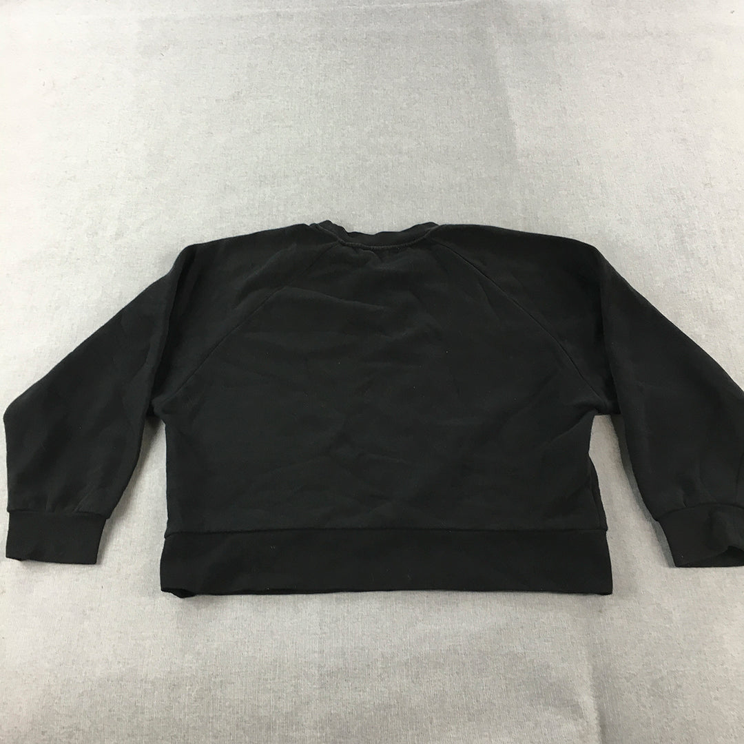 Zara Womens Sweater Size M Black Crew Neck Pullover Jumper