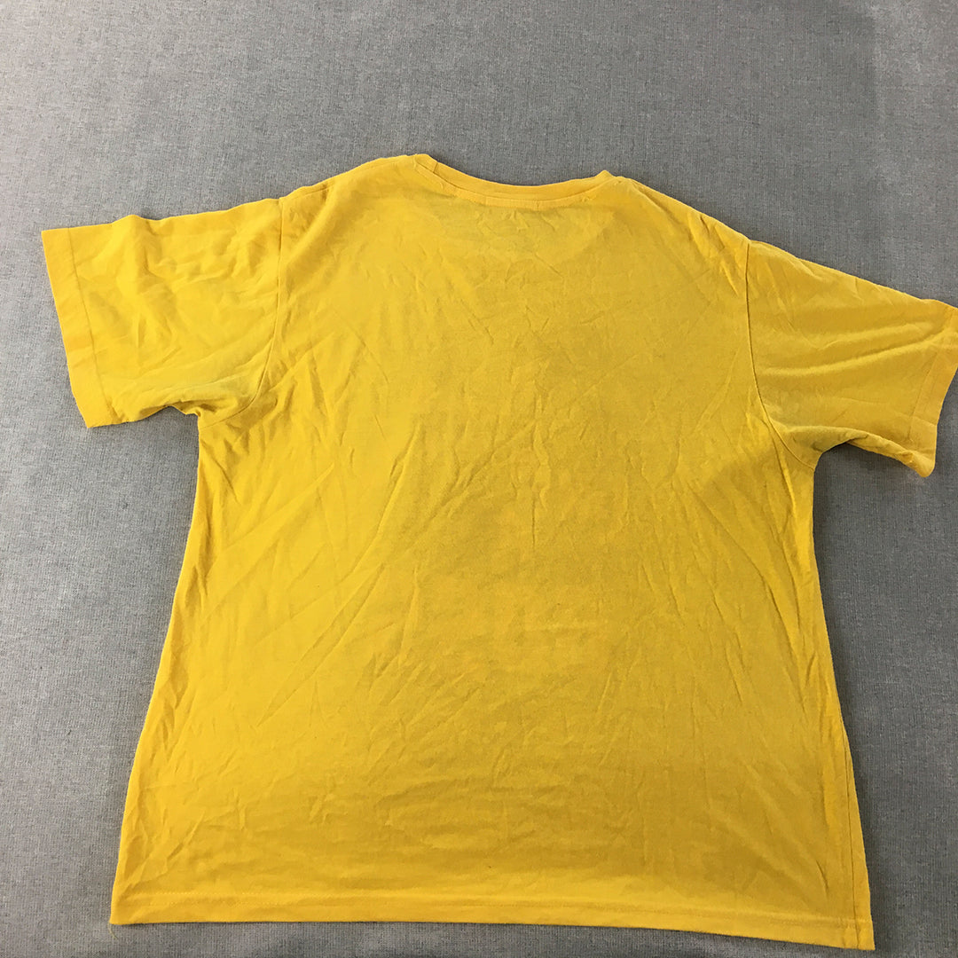 Minecraft Kids Boys T-Shirt Youth Size L (12 - 14 Years) Yellow Short Sleeve