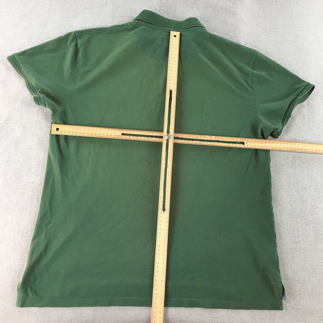 Country Road Mens Polo Shirt Size 2XL Green Logo Collared Short Sleeve Rugby