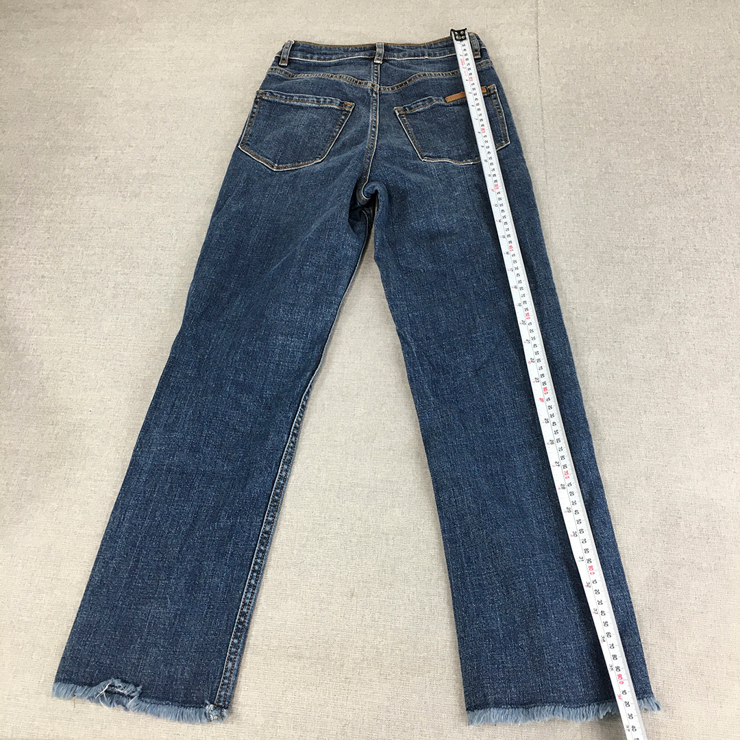 Sass & Bide Womens Jeans Size 24 Blue Electric Feels Straight Leg Denim