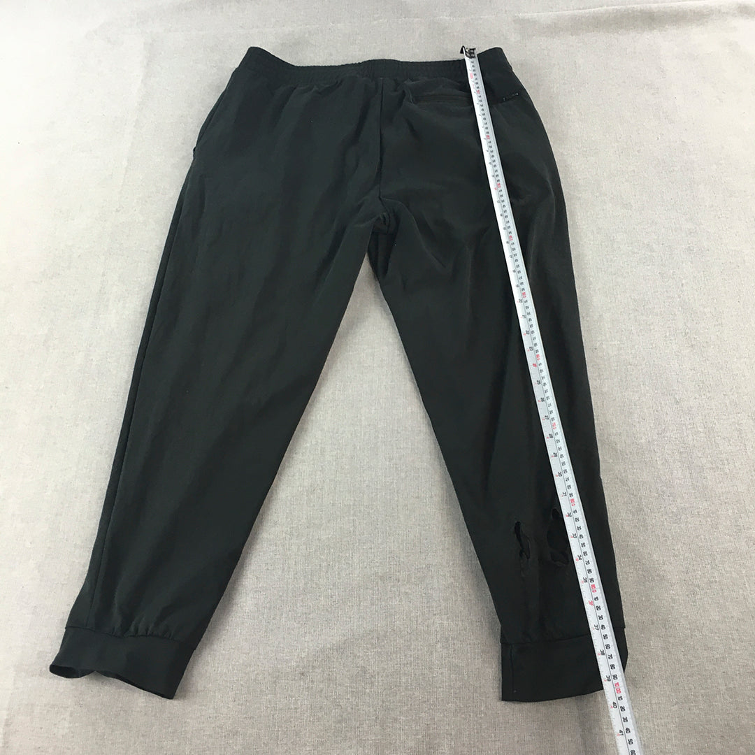 Uniqlo AIRism Mens Jogger Pants Size XL Black Elastic Waist Tracksuit