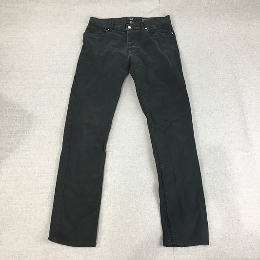 H&M Womens Skinny Jeans Size 28 (W28 x L28) Black Dark Wash Stretch Denim