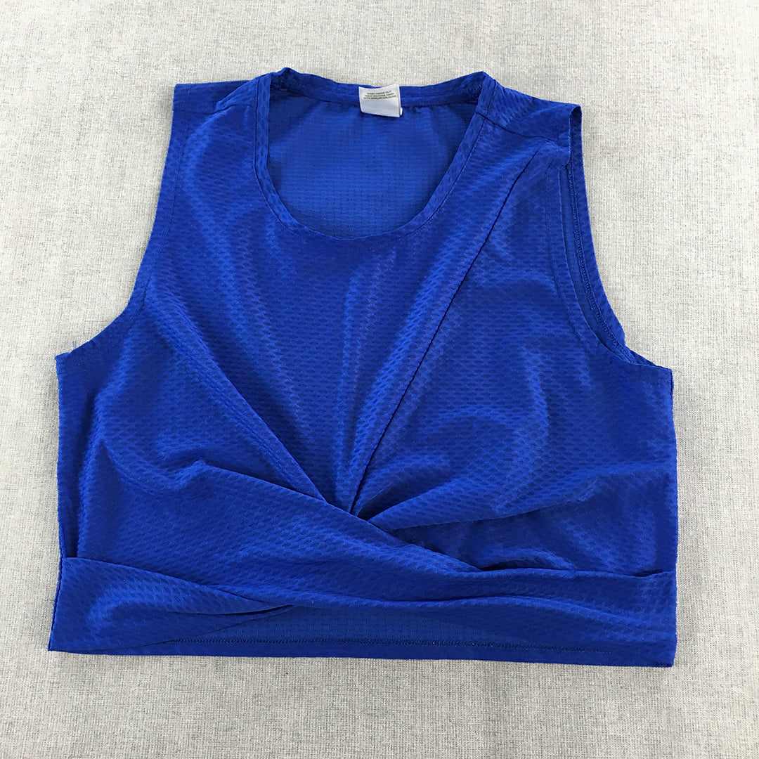 Rockwear Womens Tank Top Size 14 Blue Sleeveless Shirt