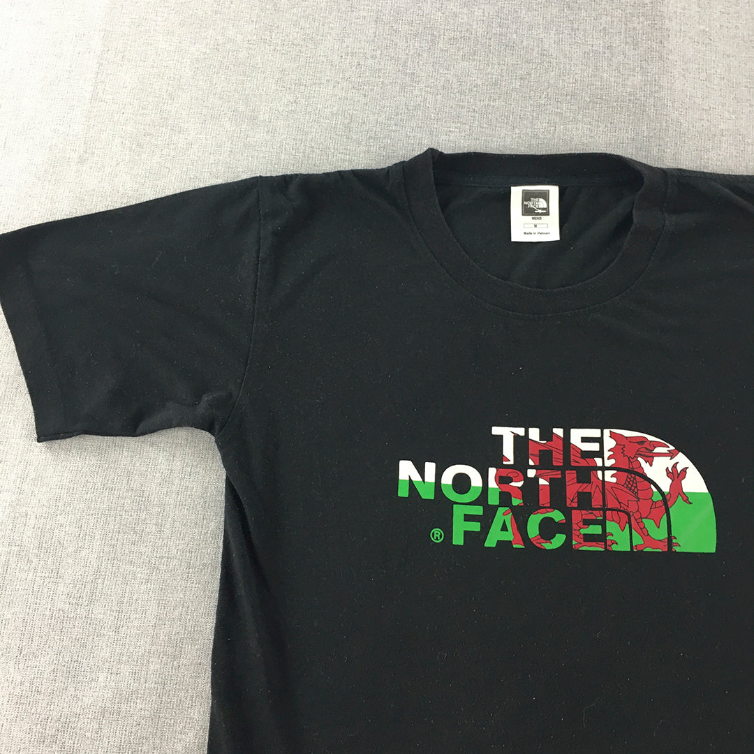 The North Face Wales Mens T-Shirt Size M Black Short Sleeve Crew Neck Logo