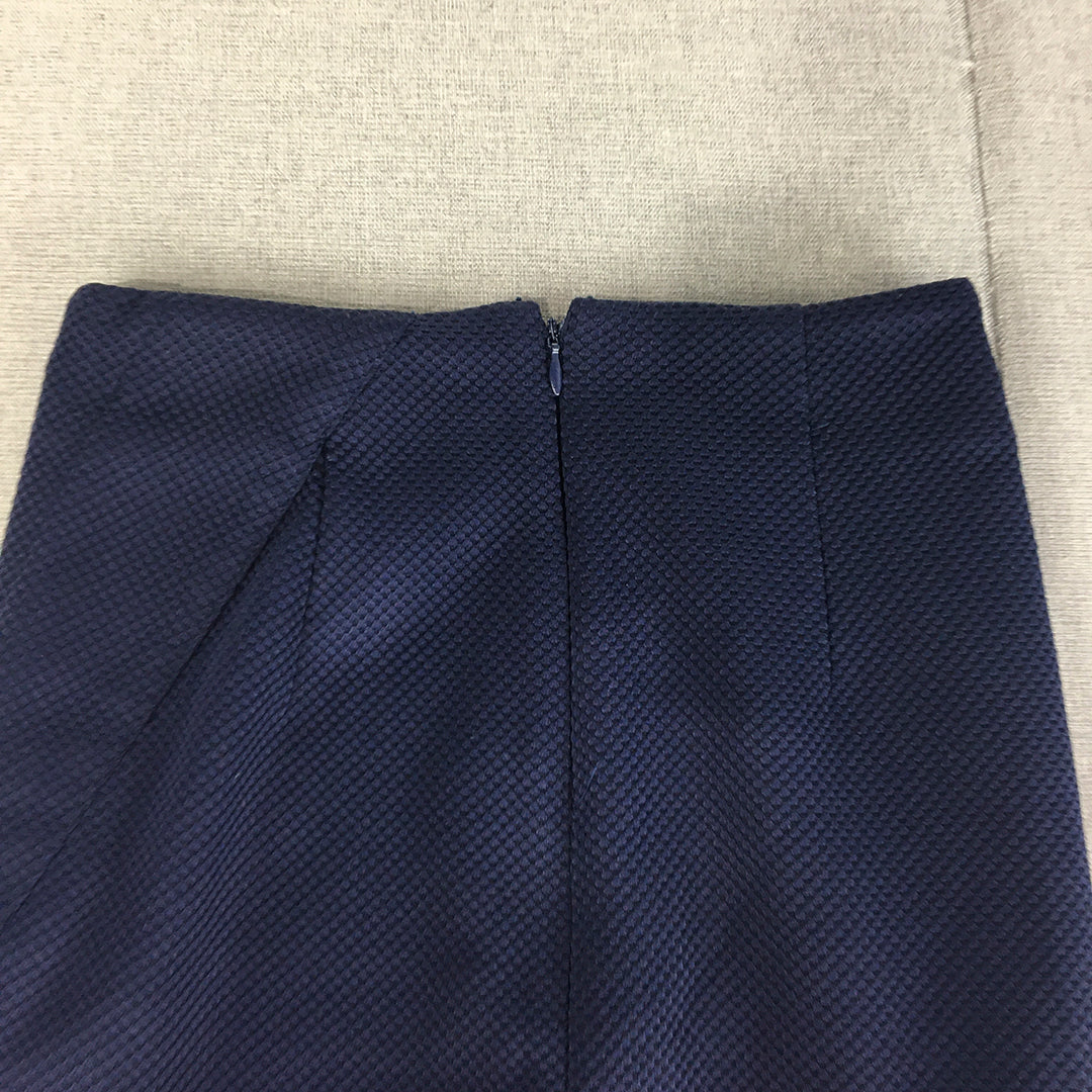 Socialight Womens Mini Skirt Size 6 Blue Asymmetrical Hem Pencil