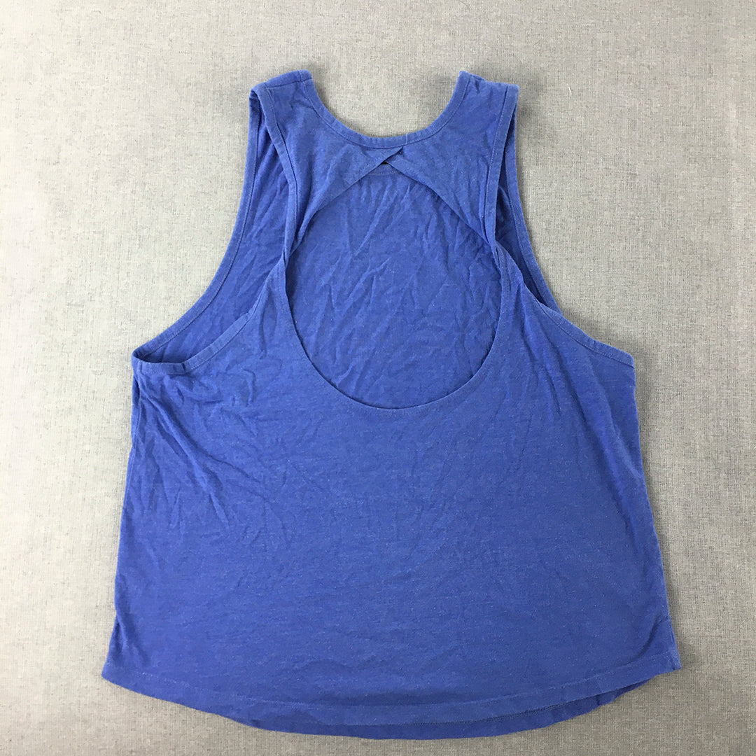 Rockwear Womens Tank Top Size 12 Blue Sleeveless Shirt