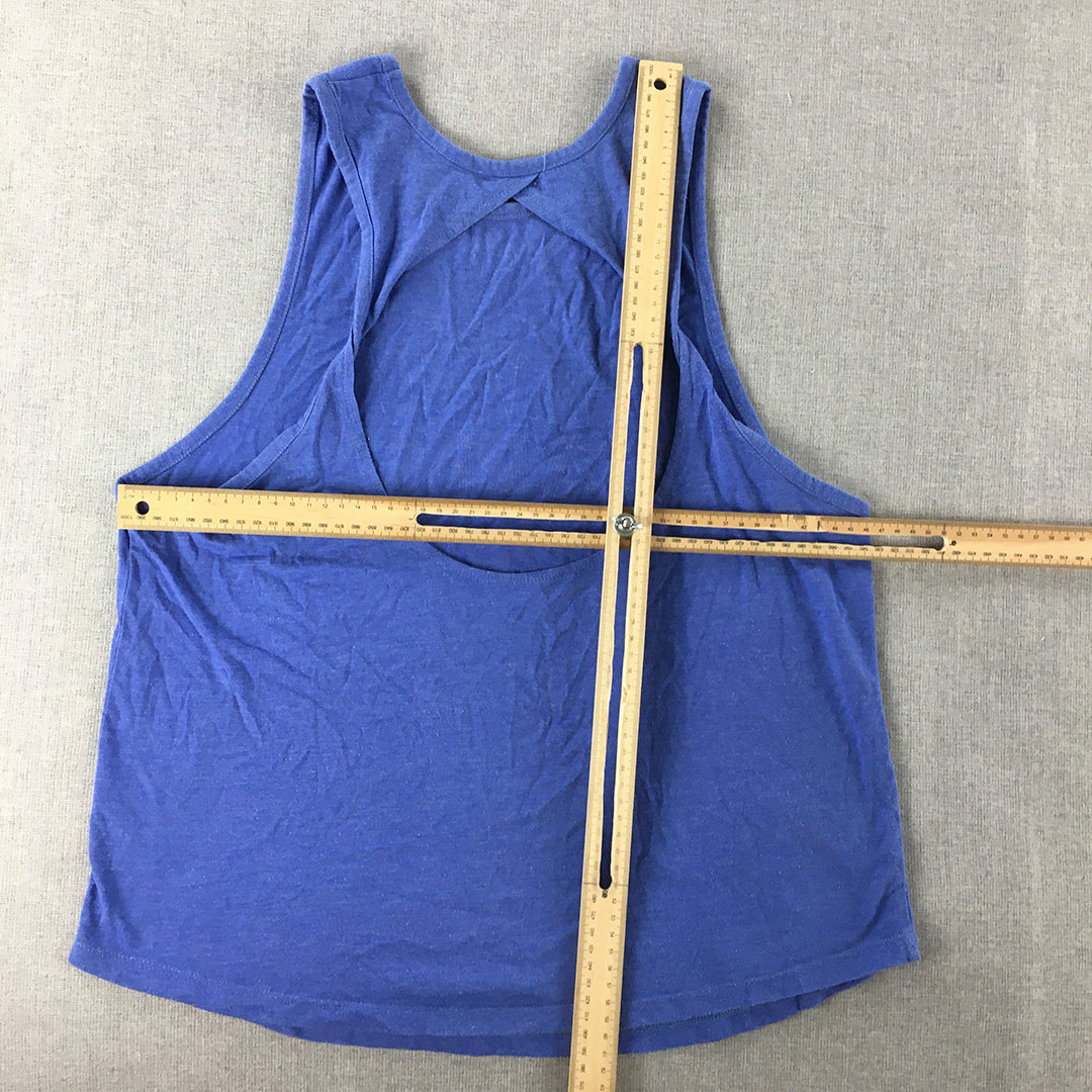 Rockwear Womens Tank Top Size 12 Blue Sleeveless Shirt