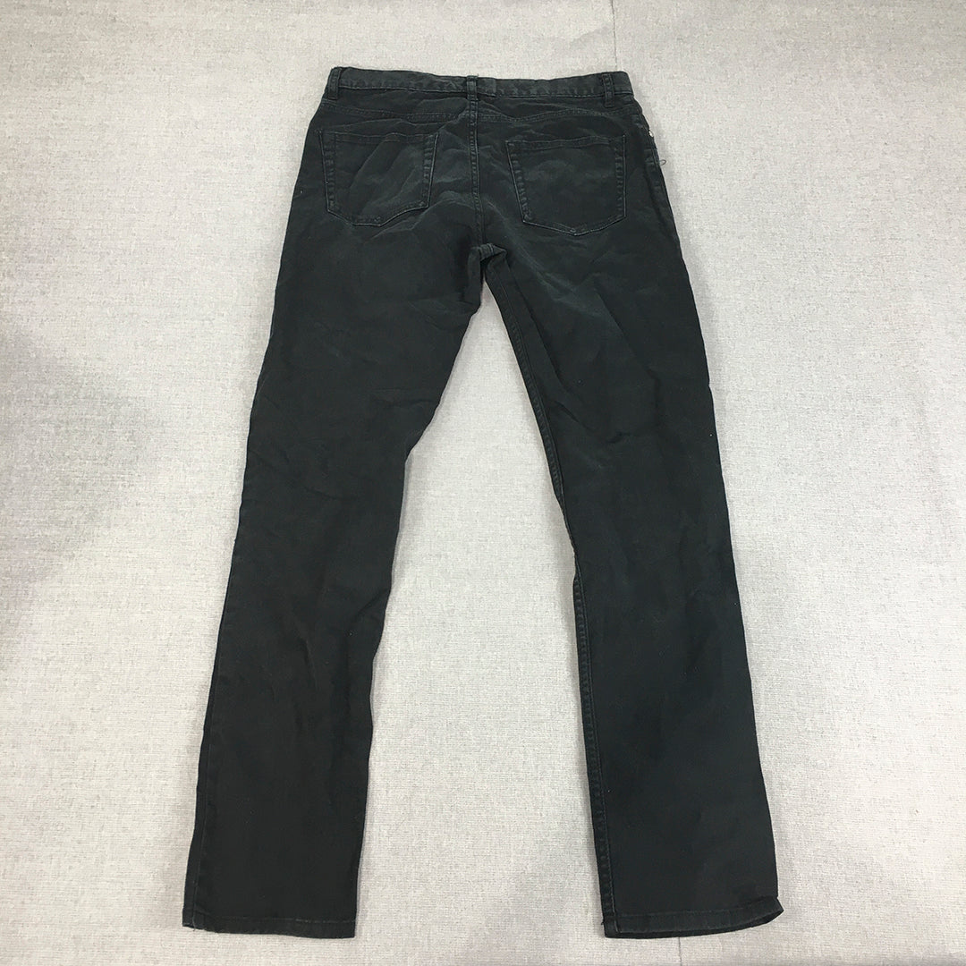 H&M Womens Skinny Jeans Size 28 (W28 x L28) Black Dark Wash Stretch Denim