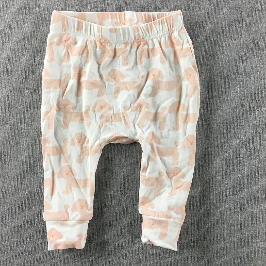 Seed Heritage Baby Girls Pants Size 000 (0 - 3 Months) Pink White