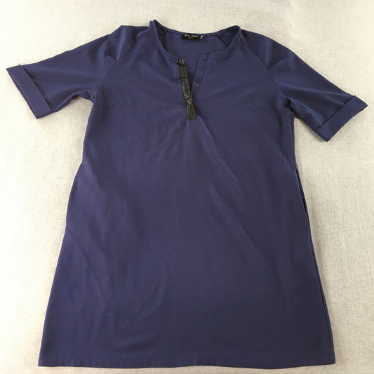 Zalora Womens A-Line Dress Size M Purple Mini Short Sleeve