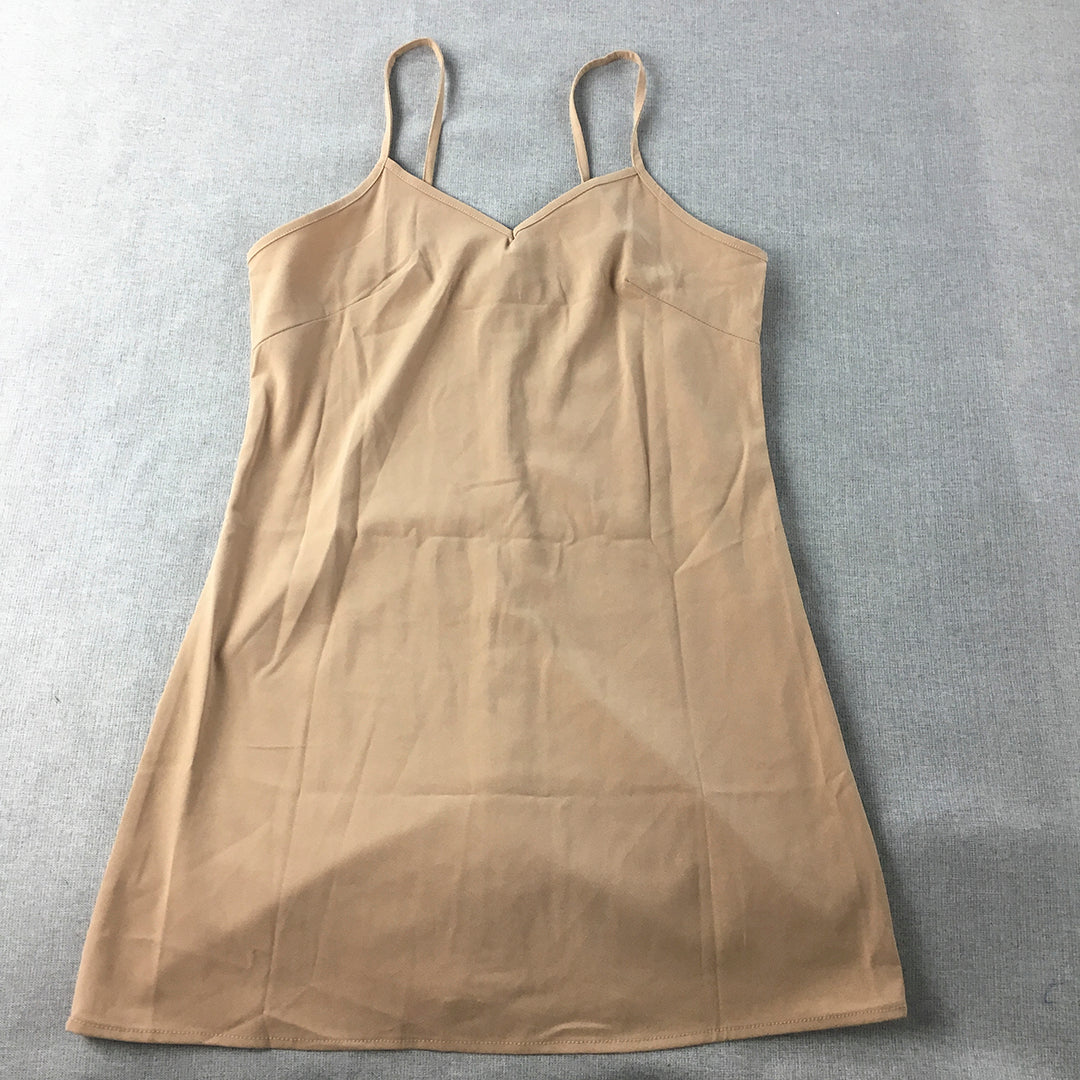 Rose Lani Womens Mini Dress Size S Brown Sleeveless Spaghetti Strap