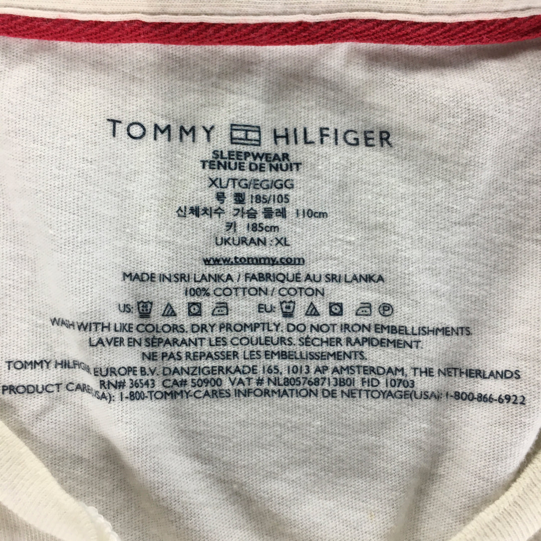 Tommy Hilfiger Mens T-Shirt Size XL White Short Sleeve Tee